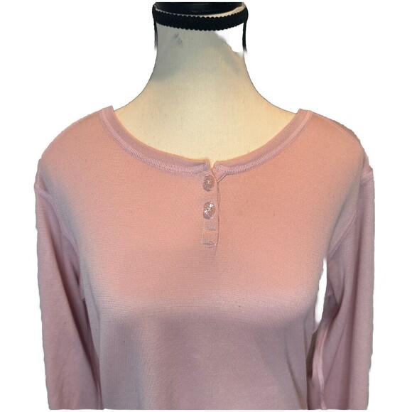 Women’s Patagonia Apilene PINK w/Buttons Knit Long Sleeve Top Shirt Polyester L - Picture 2 of 9